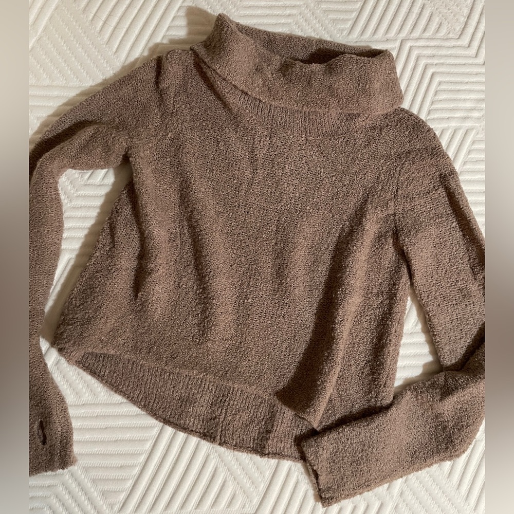 Divided Dusty Rose Sweater with thumb holes